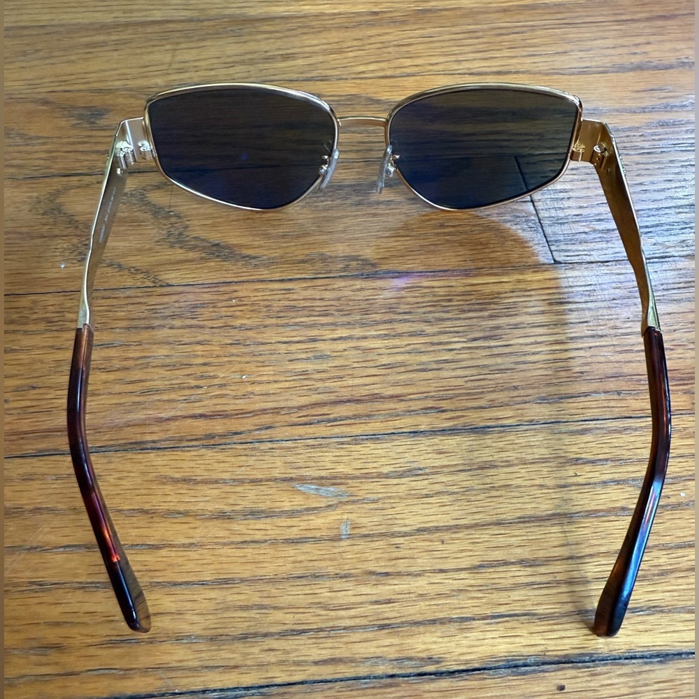 Celine Triomphe cat eye gold metal sunglasses - Picture 10 of 14
